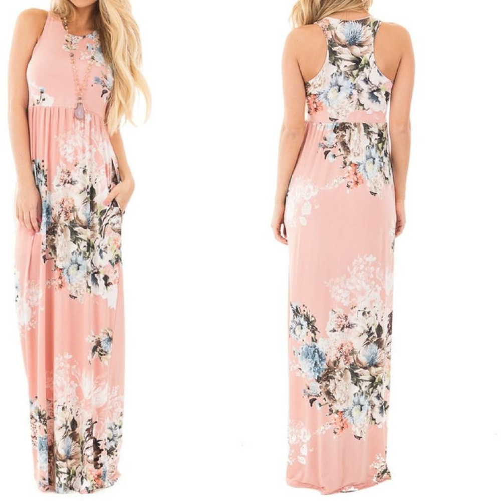 Isaac Liev Floral Printed Sleeveless Maxi Dress - Picture 3 of 4